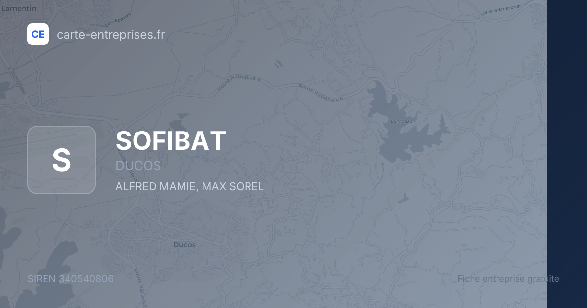 SOFIBAT — 340540806 — fiche entreprise