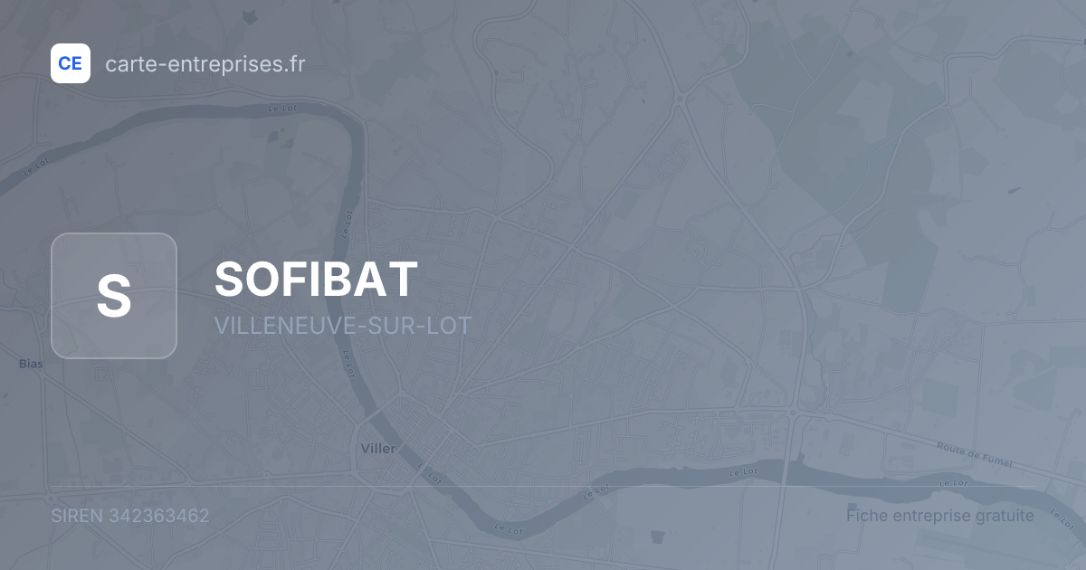 SOFIBAT — 342363462 — fiche entreprise