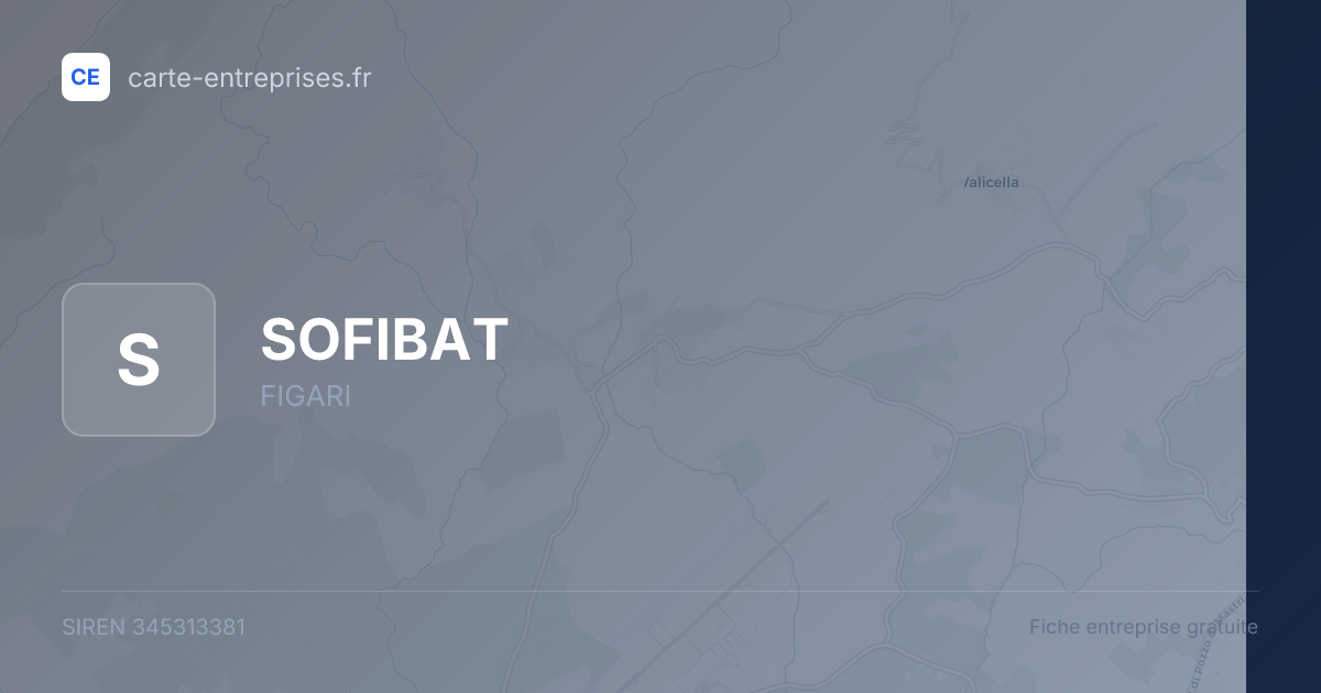 SOFIBAT — 345313381 — fiche entreprise