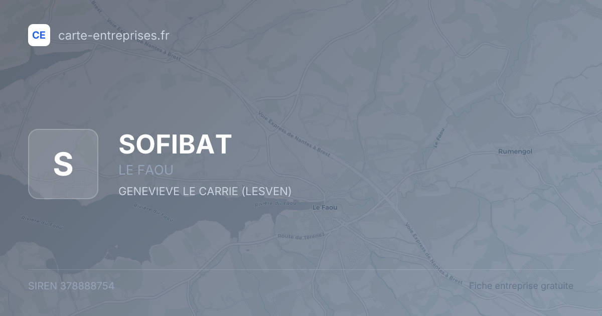 SOFIBAT — 378888754 — fiche entreprise
