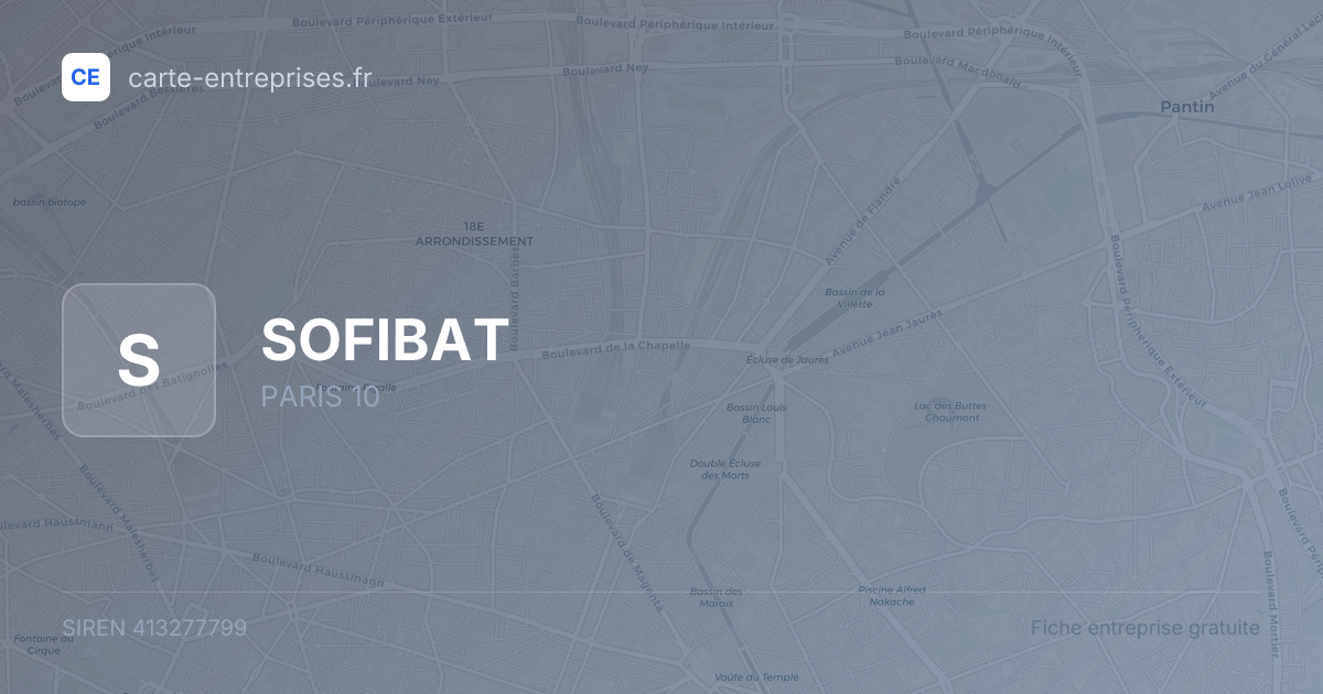 SOFIBAT — 413277799 — fiche entreprise