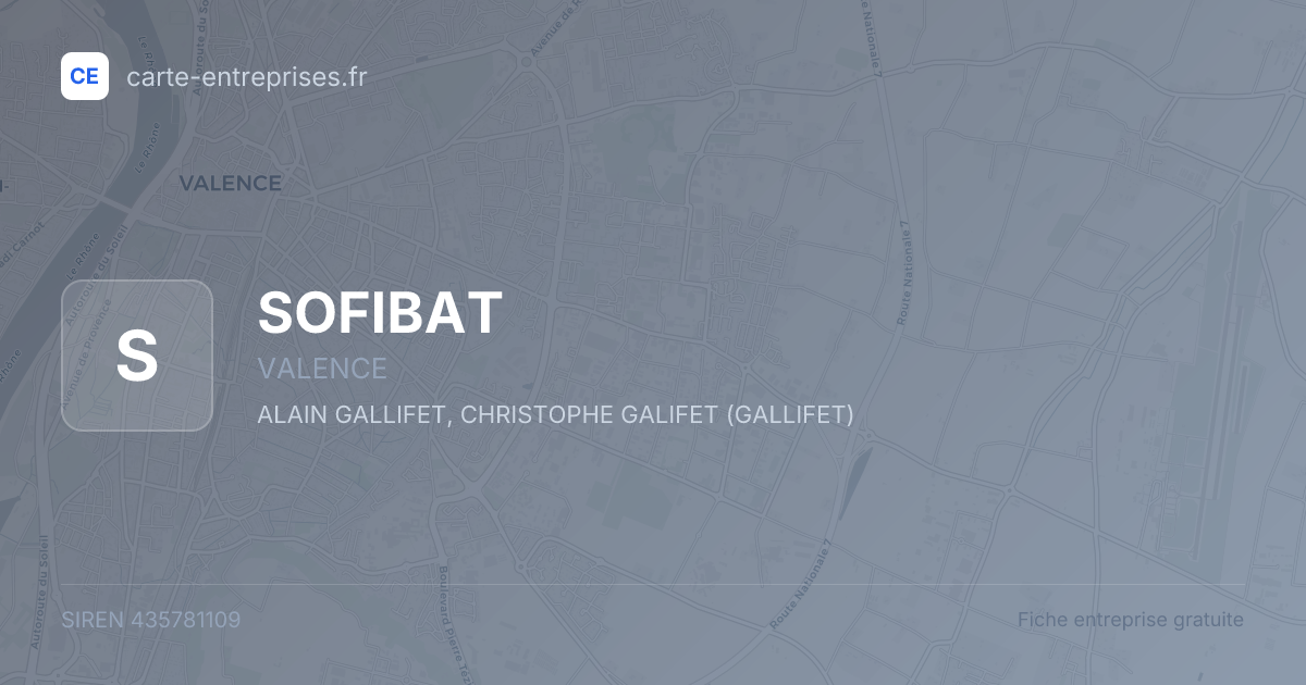 SOFIBAT — 435781109 — fiche entreprise