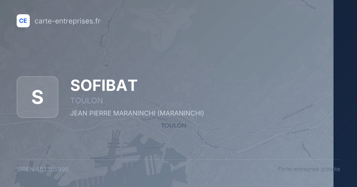 SOFIBAT — 482365996 — fiche entreprise