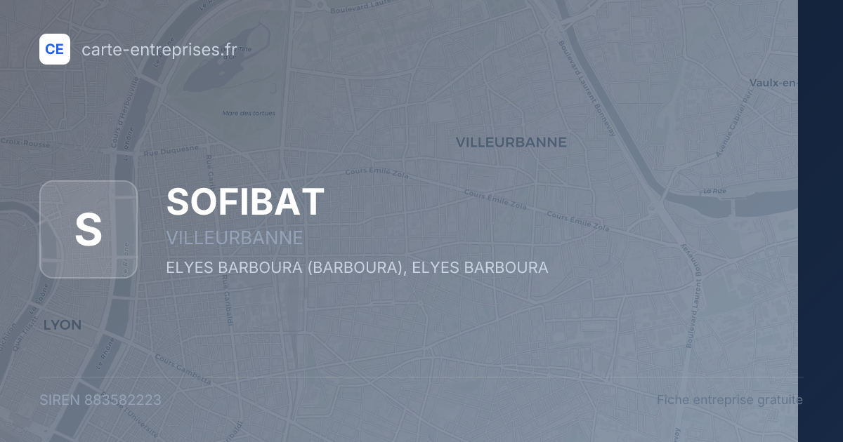 SOFIBAT — 883582223 — fiche entreprise