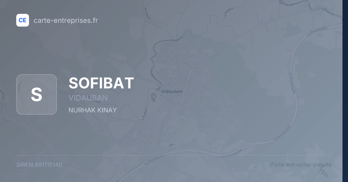 SOFIBAT — 981115140 — fiche entreprise