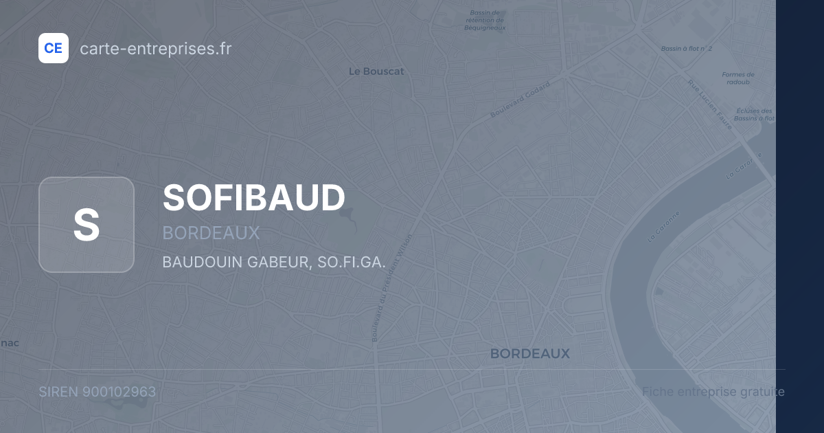 SOFIBAUD — 900102963 — fiche entreprise
