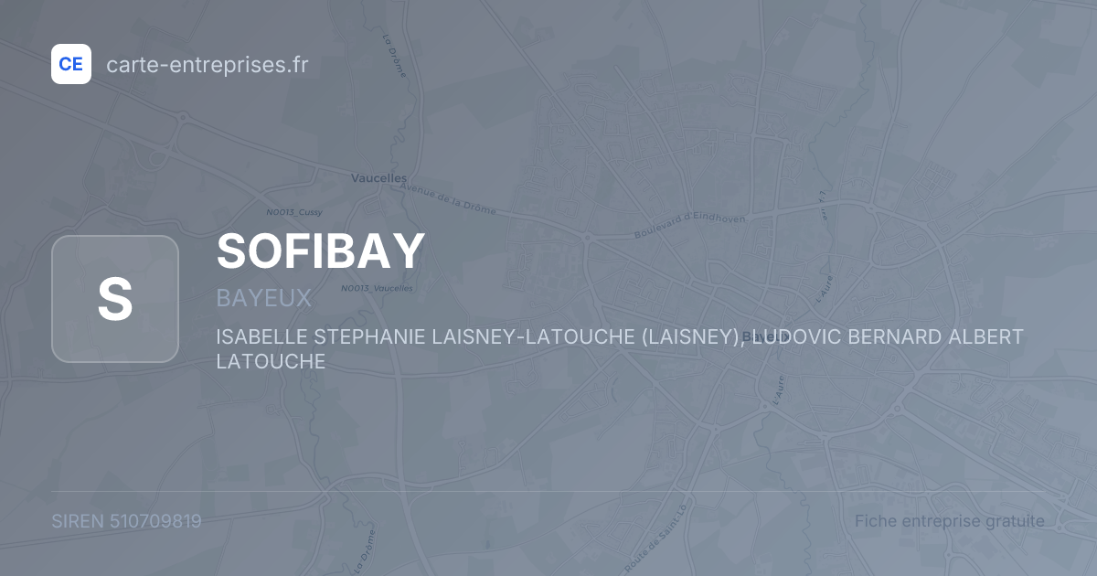 SOFIBAY — 510709819 — fiche entreprise