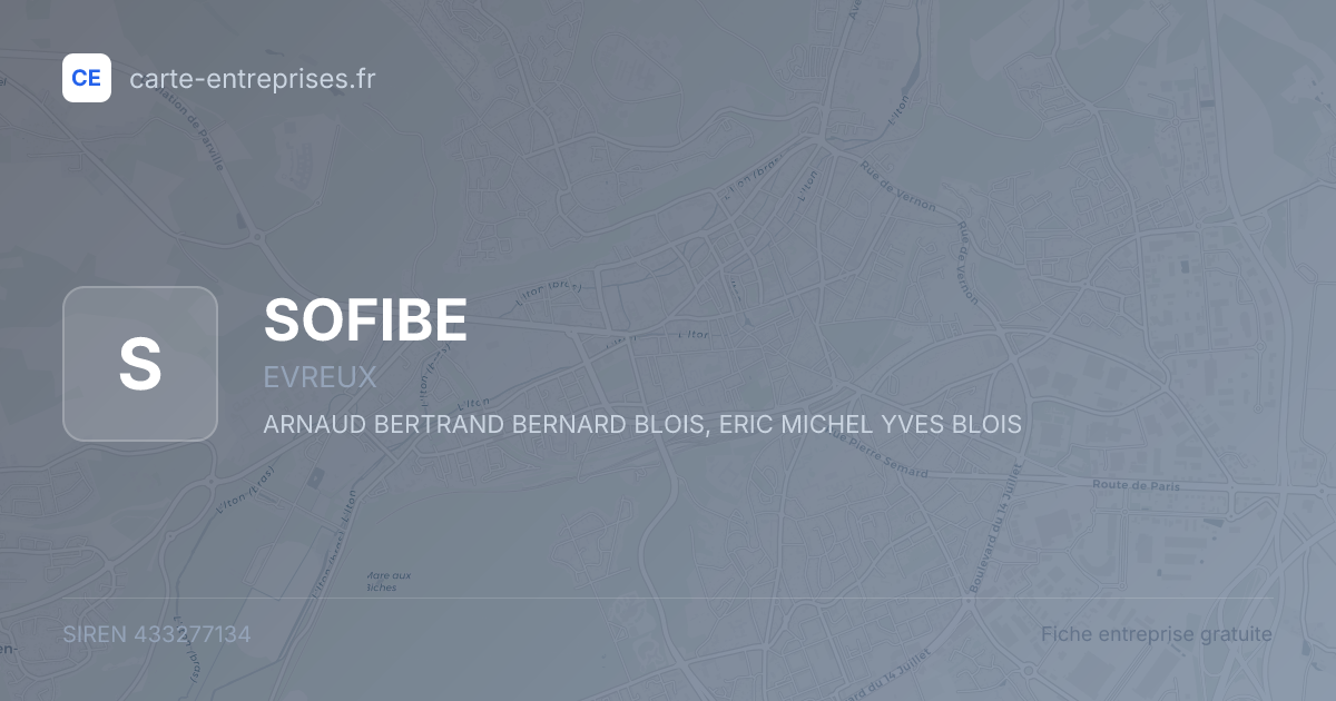SOFIBE — 433277134 — fiche entreprise