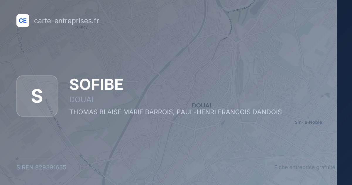 SOFIBE — 829391655 — fiche entreprise