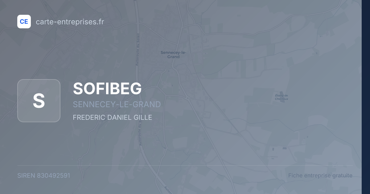 SOFIBEG — 830492591 — fiche entreprise