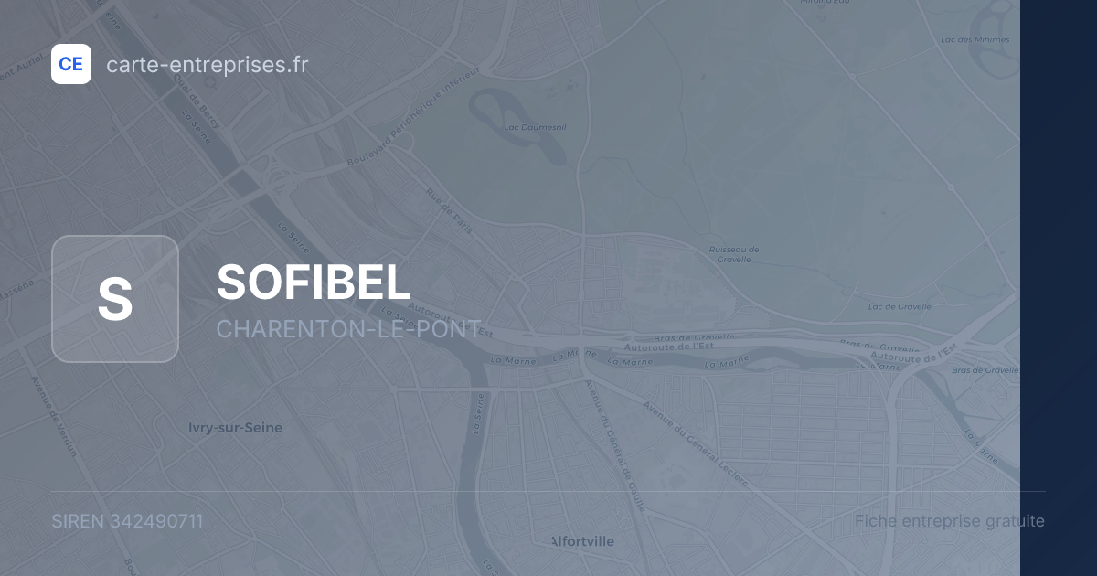 SOFIBEL — 342490711 — fiche entreprise
