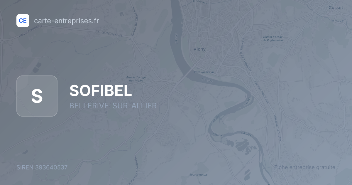 SOFIBEL — 393640537 — fiche entreprise