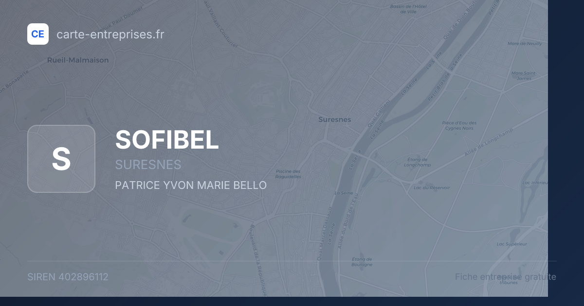SOFIBEL — 402896112 — fiche entreprise
