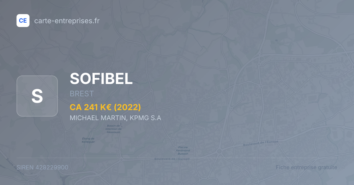 SOFIBEL — 428229900 — fiche entreprise