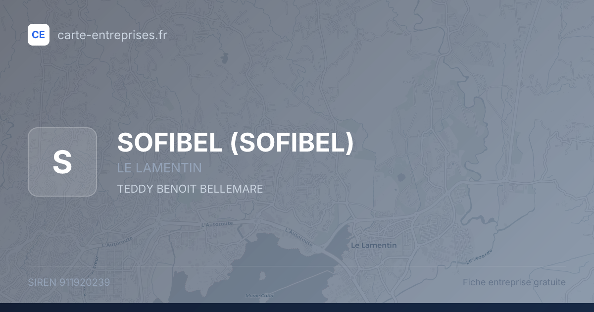 SOFIBEL — 911920239 — fiche entreprise