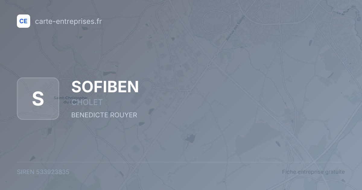 SOFIBEN — 533923835 — fiche entreprise