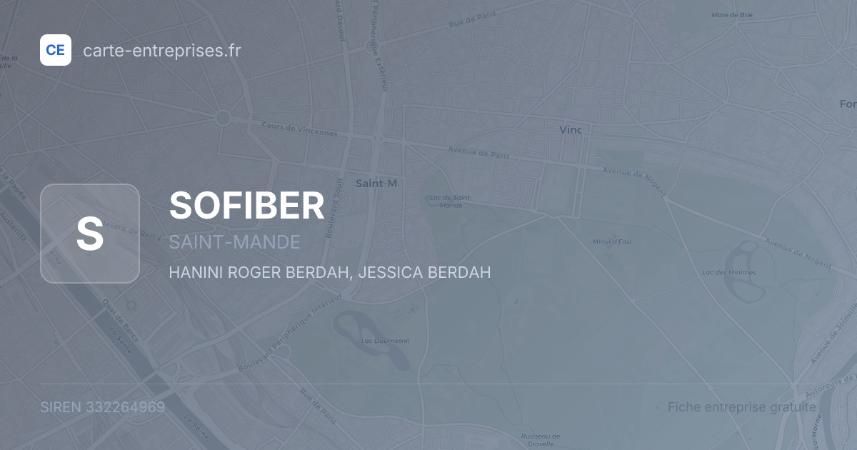 SOFIBER — 332264969 — fiche entreprise