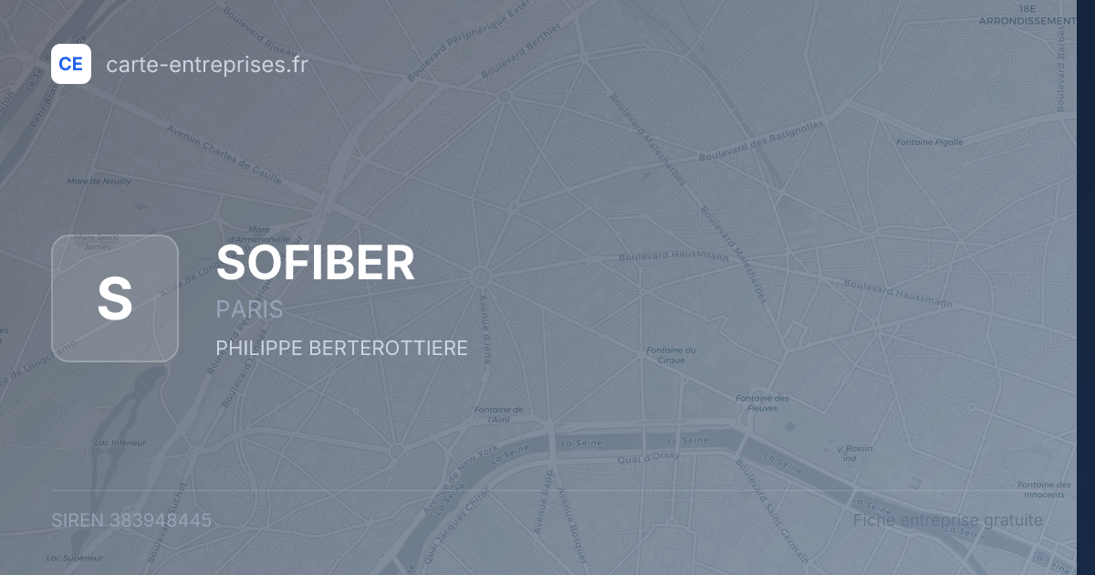 SOFIBER — 383948445 — fiche entreprise