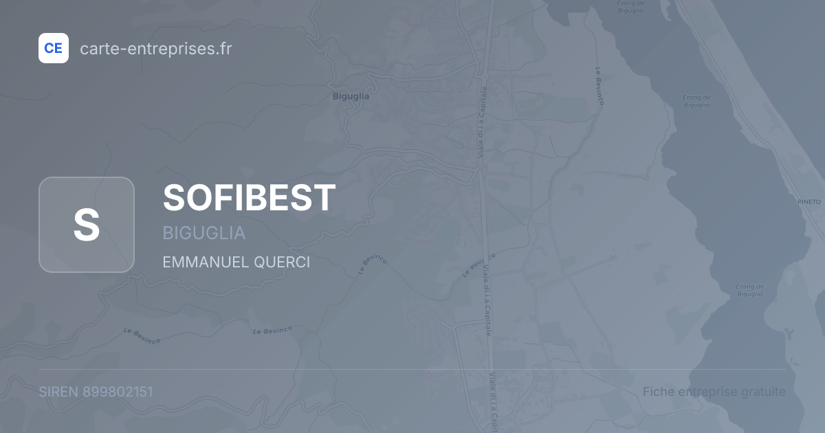 SOFIBEST — 899802151 — fiche entreprise