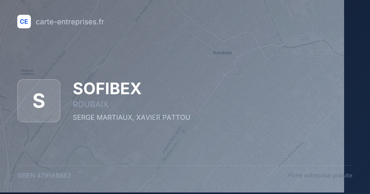 SOFIBEX — 479568883 — fiche entreprise