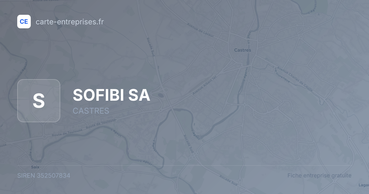 SOFIBI  SA — 352507834 — fiche entreprise