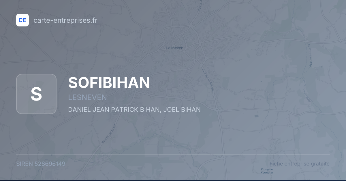 SOFIBIHAN — 528696149 — fiche entreprise
