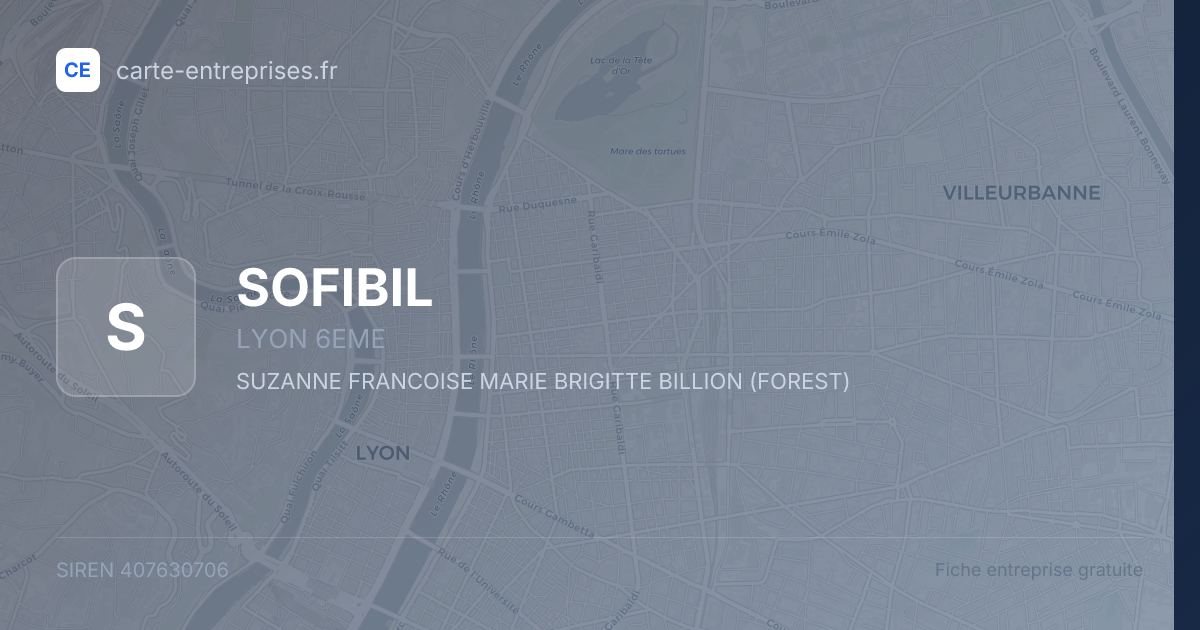 SOFIBIL — 407630706 — fiche entreprise