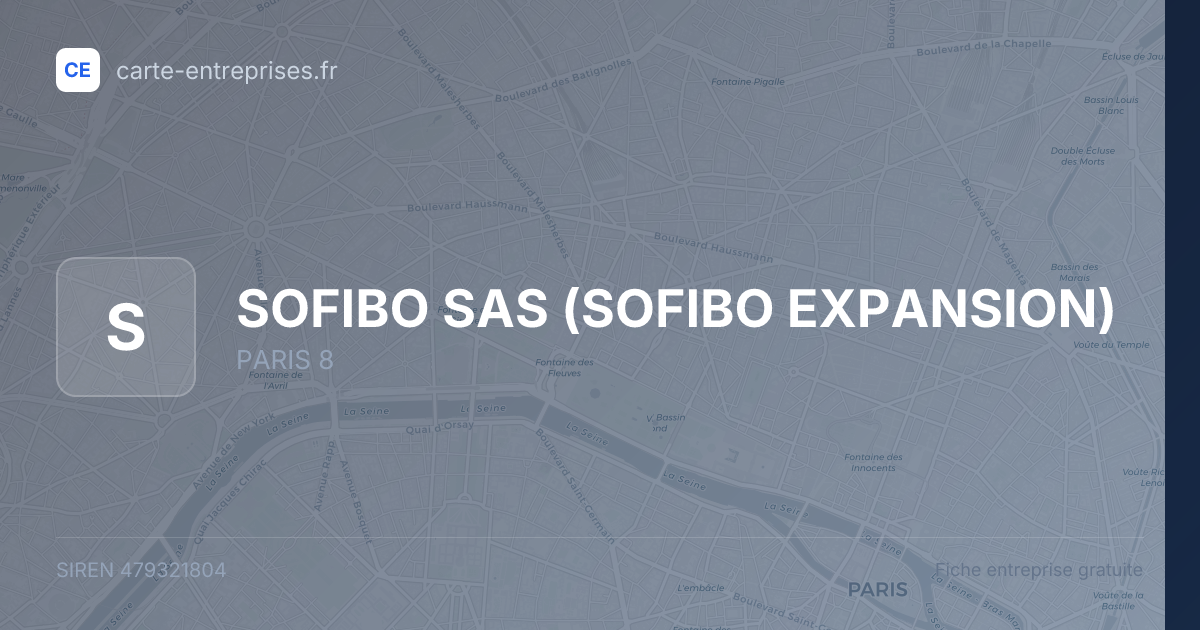 SOFIBO SAS (SOFIBO EXPANSION) — 479321804 — fiche entreprise