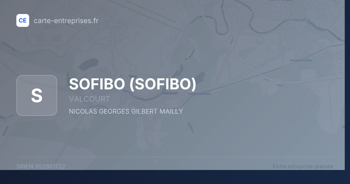 SOFIBO — 952861722 — fiche entreprise