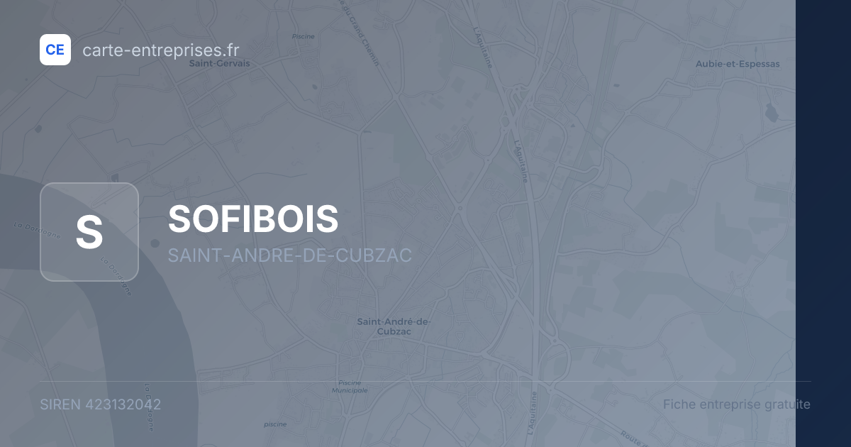 SOFIBOIS — 423132042 — fiche entreprise