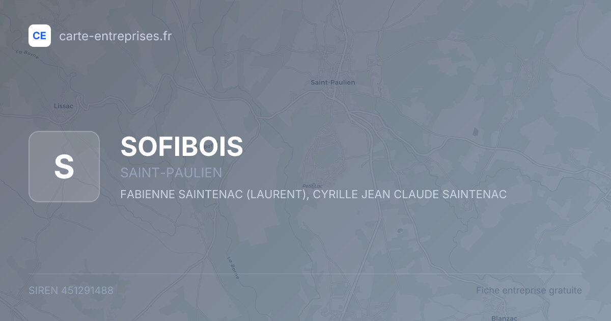 SOFIBOIS — 451291488 — fiche entreprise