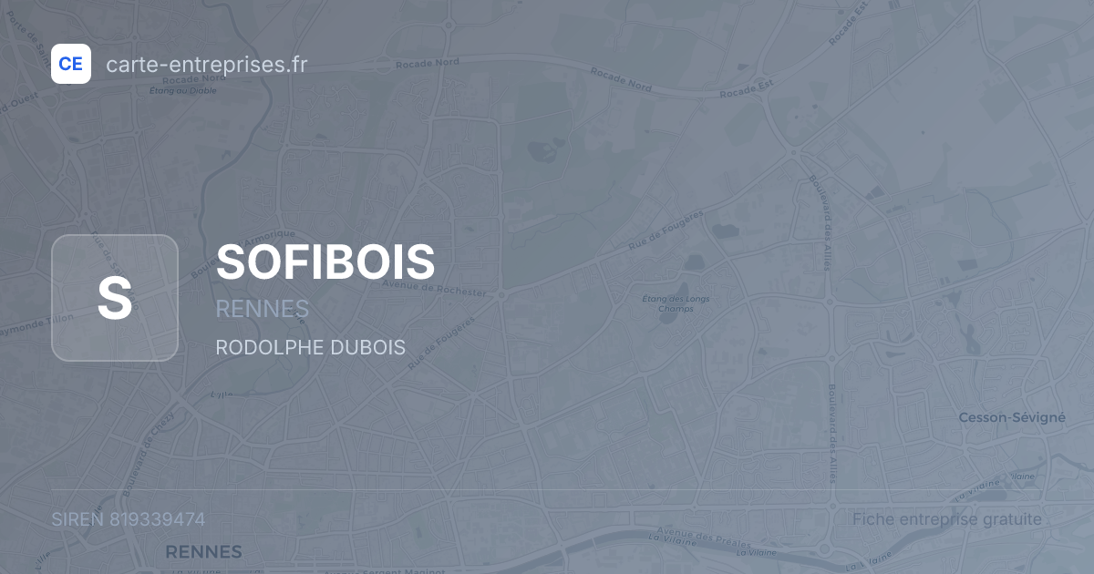 SOFIBOIS — 819339474 — fiche entreprise
