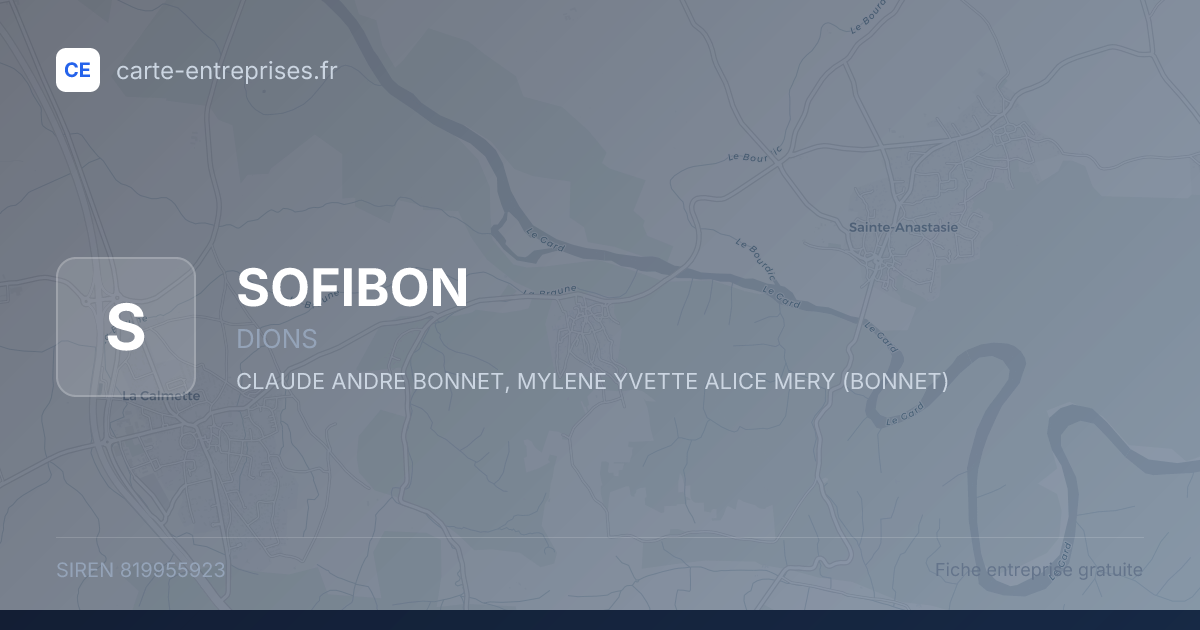 SOFIBON — 819955923 — fiche entreprise