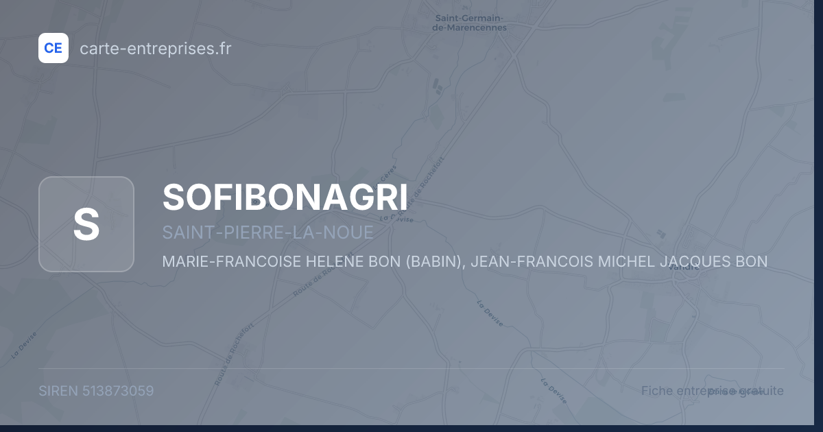 SOFIBONAGRI — 513873059 — fiche entreprise