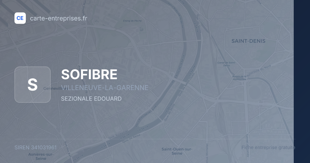 SOFIBRE — 341031961 — fiche entreprise