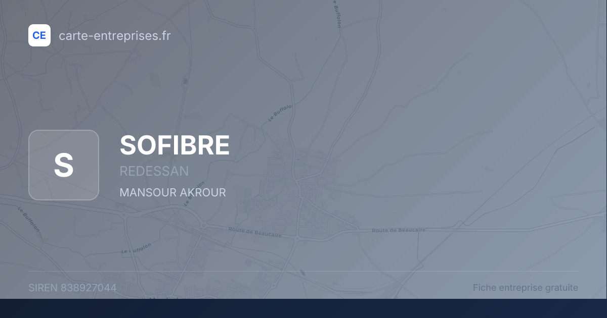 SOFIBRE — 838927044 — fiche entreprise
