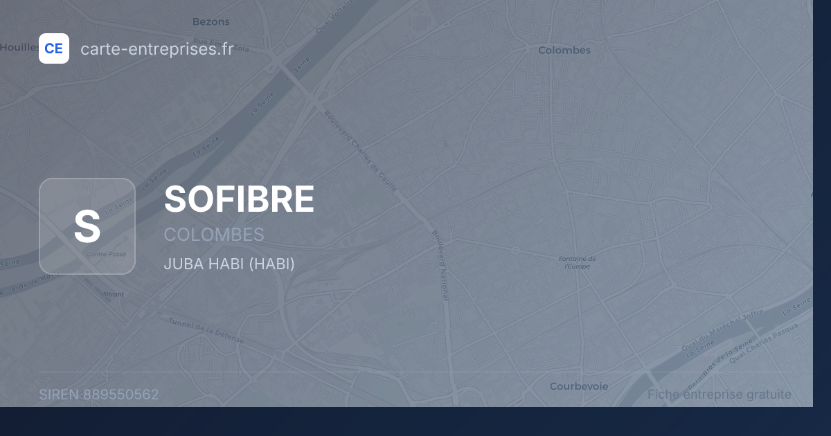 SOFIBRE — 889550562 — fiche entreprise
