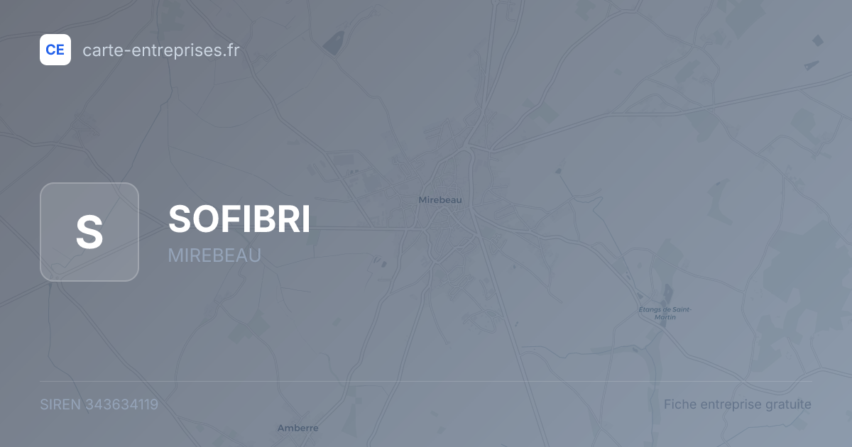 SOFIBRI — 343634119 — fiche entreprise