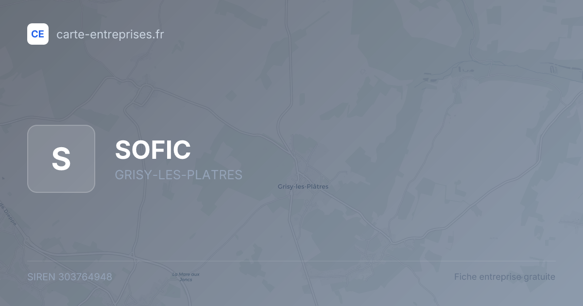 SOFIC — 303764948 — fiche entreprise