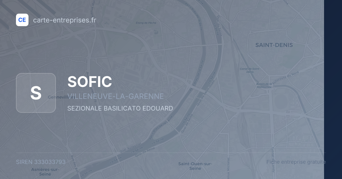 SOFIC — 333033793 — fiche entreprise