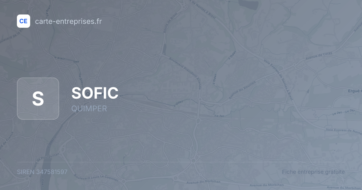 SOFIC — 347581597 — fiche entreprise
