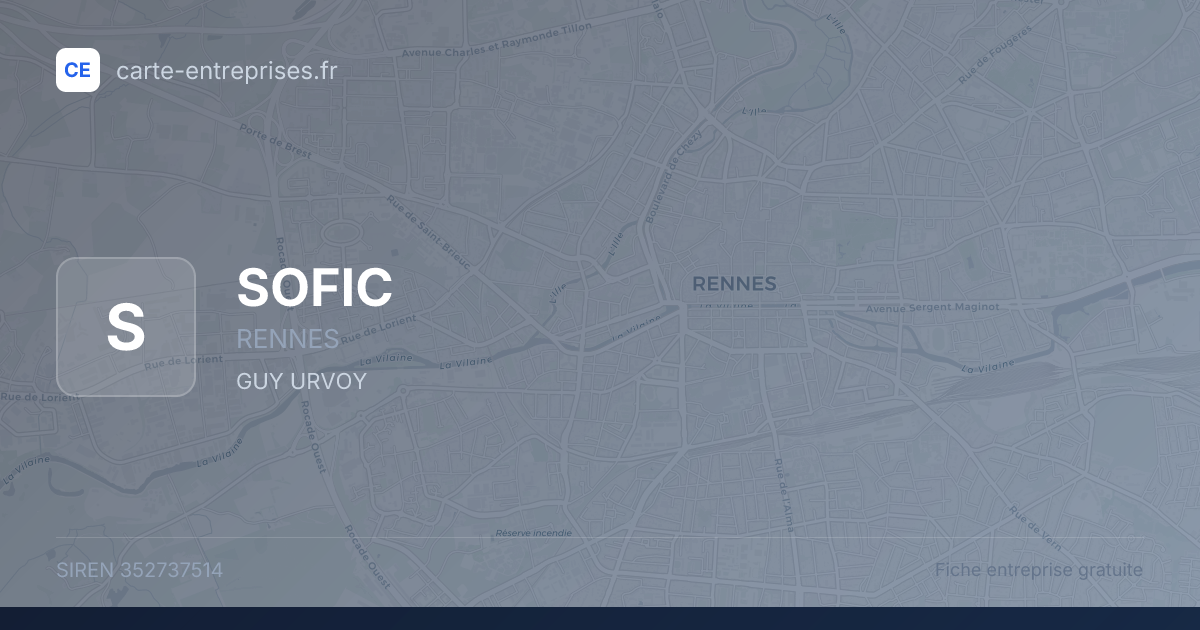 SOFIC — 352737514 — fiche entreprise