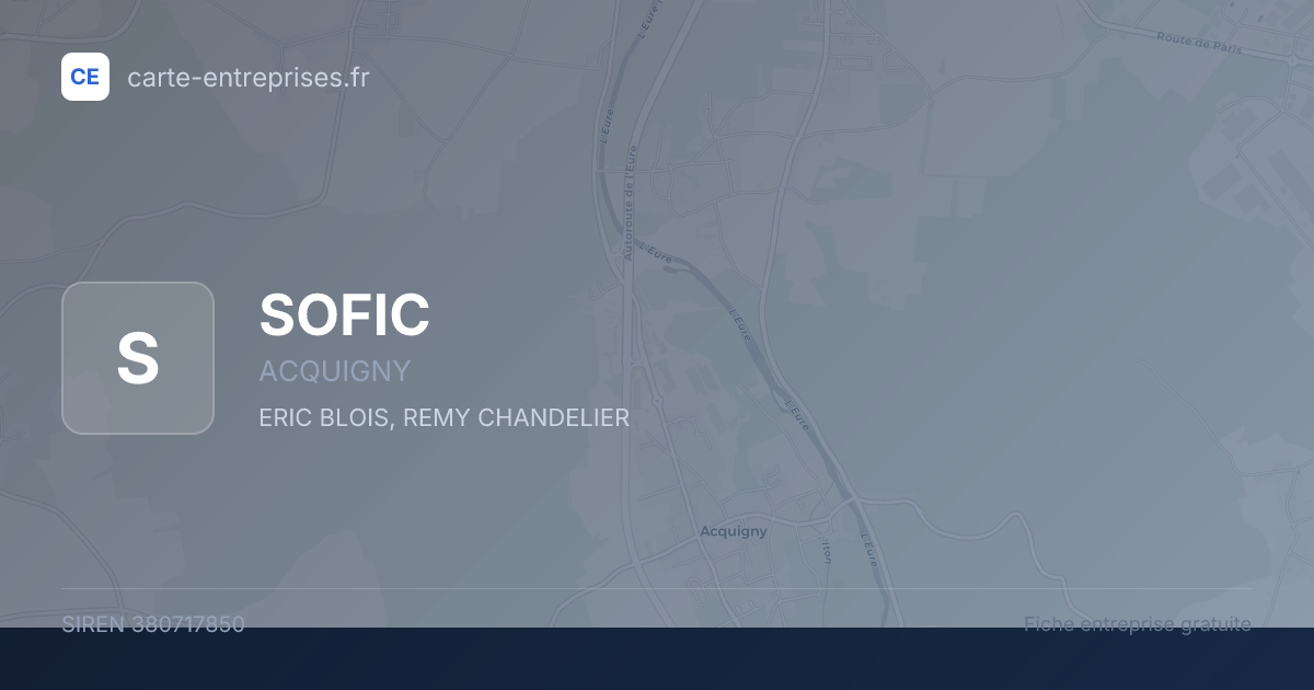 SOFIC — 380717850 — fiche entreprise