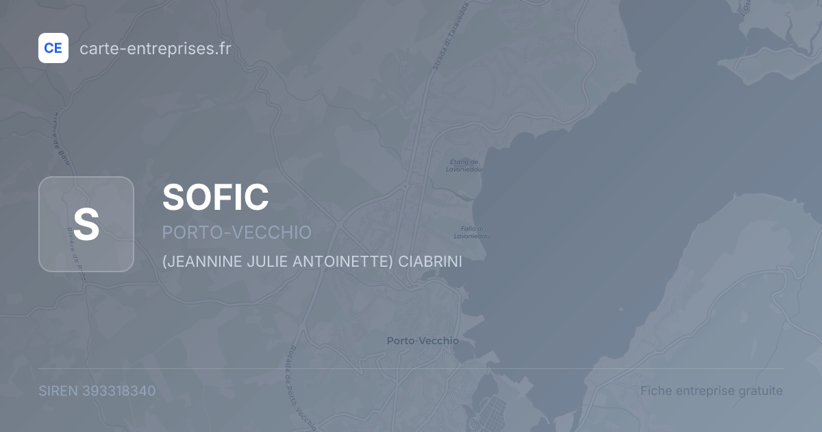 SOFIC — 393318340 — fiche entreprise
