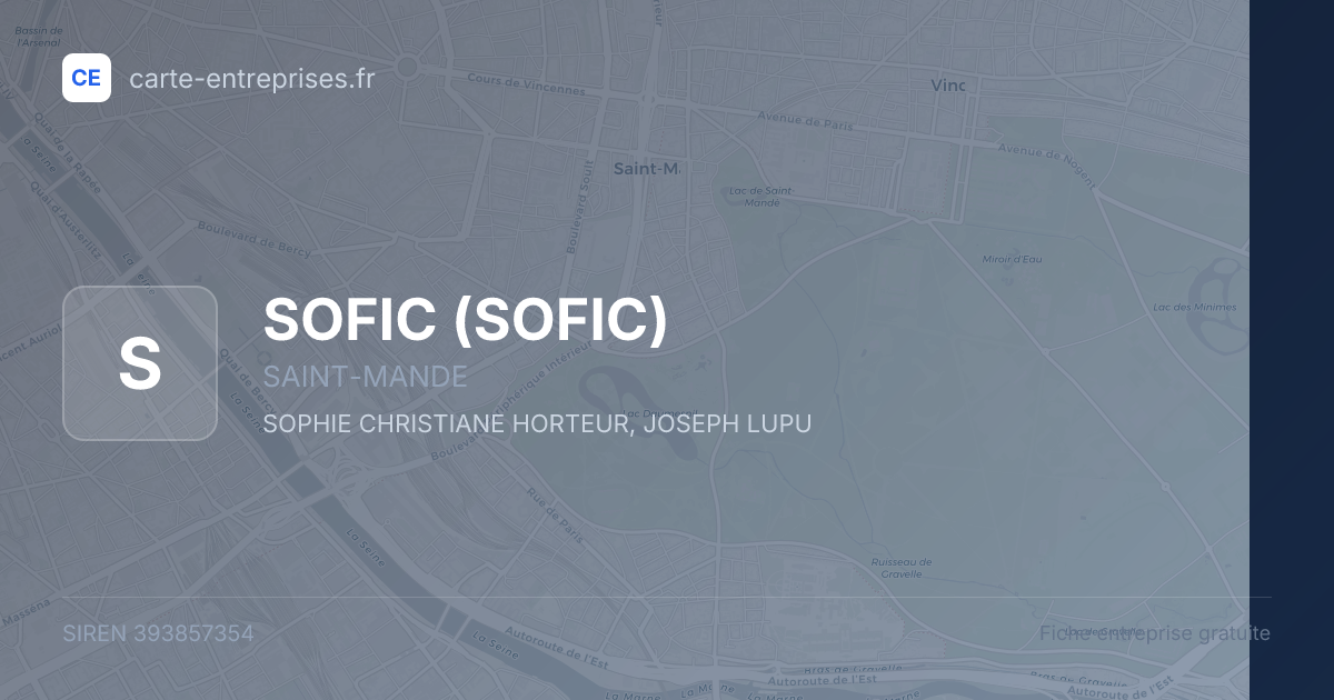 SOFIC — 393857354 — fiche entreprise