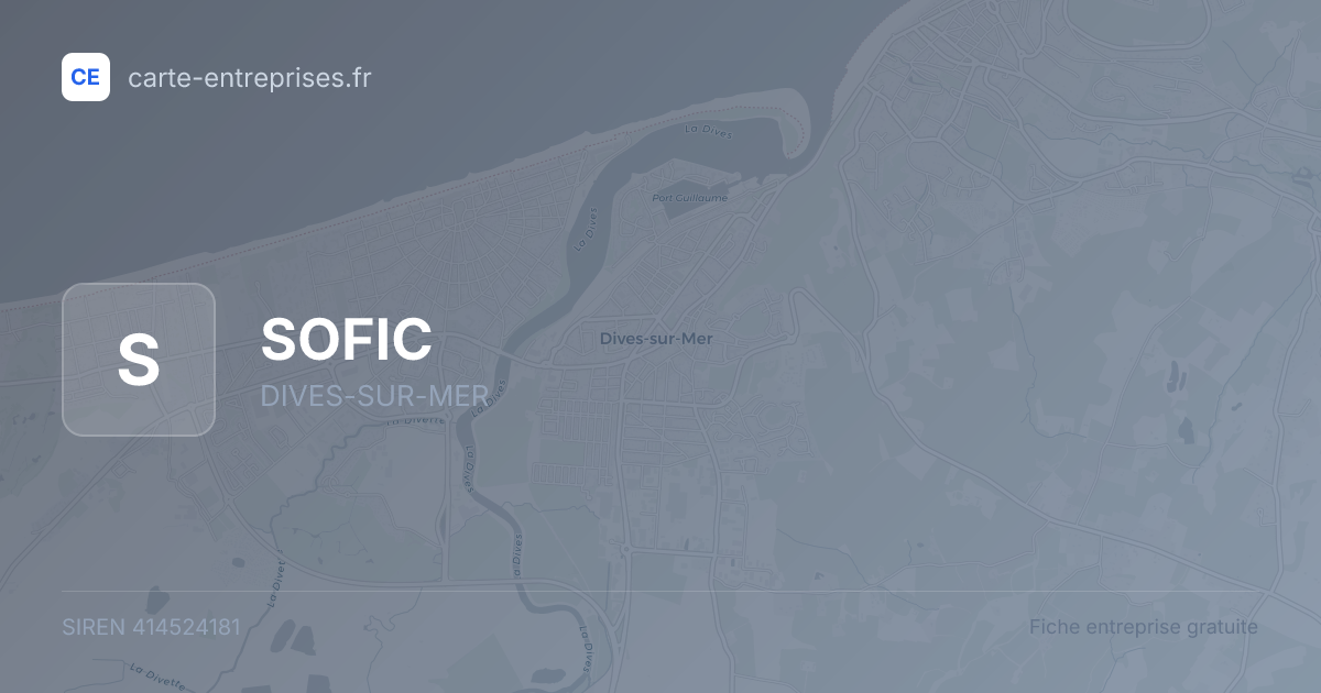 SOFIC — 414524181 — fiche entreprise