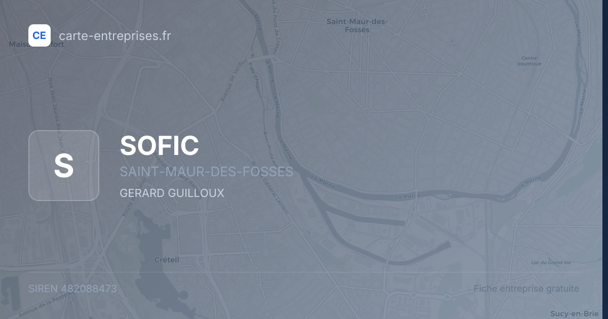 SOFIC — 482088473 — fiche entreprise