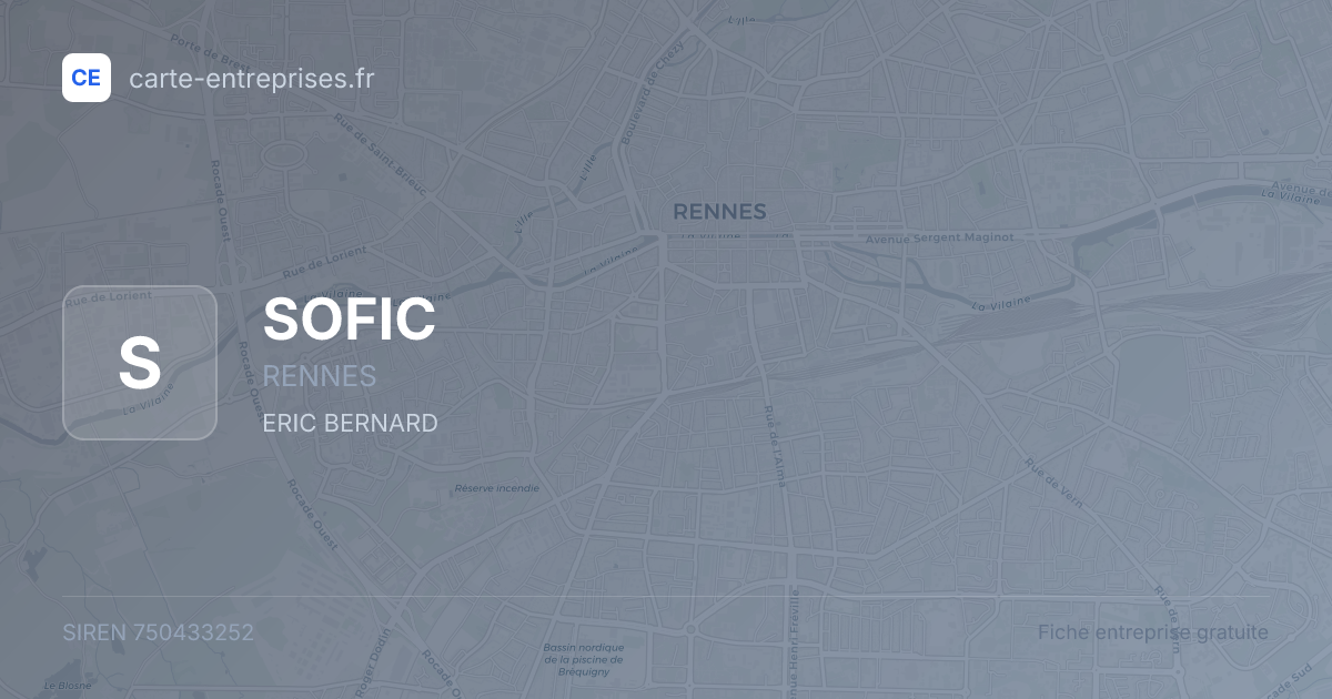 SOFIC — 750433252 — fiche entreprise