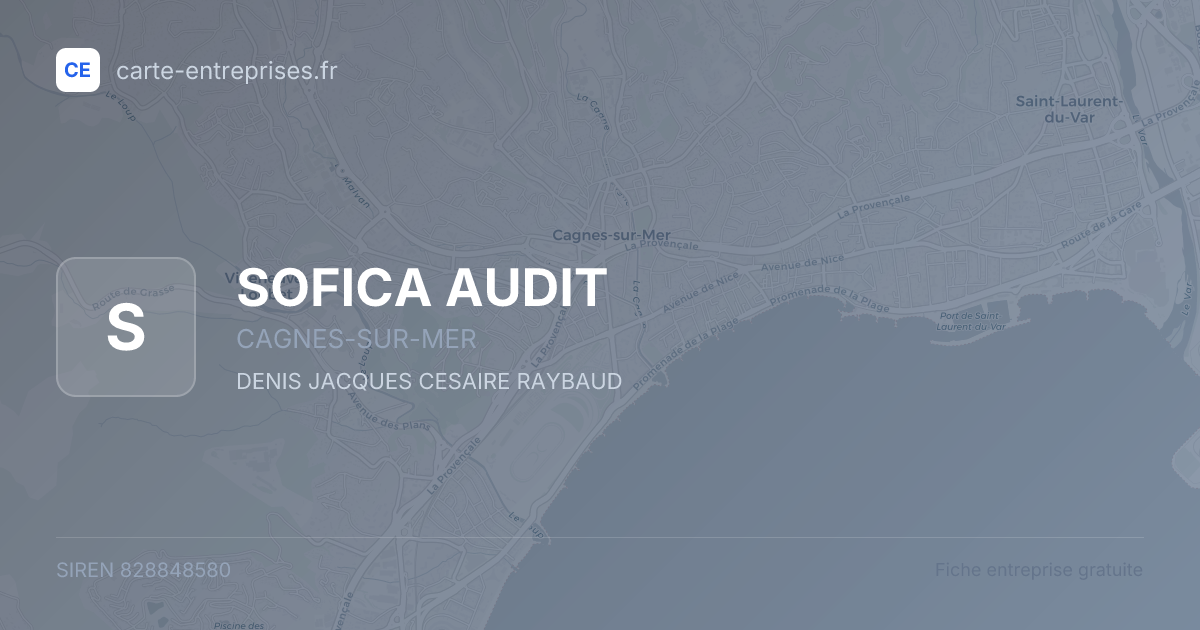 SOFICA AUDIT — 828848580 — fiche entreprise