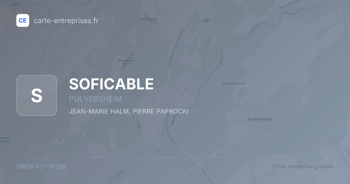 SOFICABLE — 412734238 — fiche entreprise